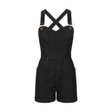 Collectif Willow Denim Playsuit-Apparel & Accessories-Glitz Glam and Rebellion GGR Pinup, Retro, and Rockabilly Fashions