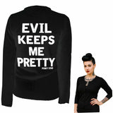 Pinky Star - Evil Keeps Me Pretty Cardigan-Cardigan-Glitz Glam and Rebellion GGR Pinup, Retro, and Rockabilly Fashions