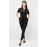 Rockabilly Black Jumpsuit by Hemet-Apparel & Accessories-Glitz Glam and Rebellion GGR Pinup, Retro, and Rockabilly Fashions