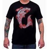 "Shark" Art by ADI Men's Graphic T-Shirt by Black Market Art-Apparel & Accessories-Glitz Glam and Rebellion GGR Pinup, Retro, and Rockabilly Fashions