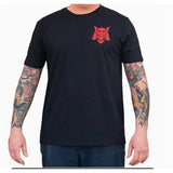 "Samurai Skull" Art by Christian Nguyen Men's Graphic T-Shirt by Black Market Art-Apparel & Accessories-Glitz Glam and Rebellion GGR Pinup, Retro, and Rockabilly Fashions