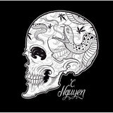 "Sacred Skull" Art by Christian Nguyen Men's Graphic T-Shirt by Black Market Art-Apparel & Accessories-Glitz Glam and Rebellion GGR Pinup, Retro, and Rockabilly Fashions
