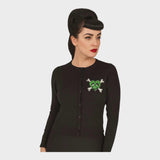 Pinky Star - Poison Heart Cardigan-Cardigan-Glitz Glam and Rebellion GGR Pinup, Retro, and Rockabilly Fashions