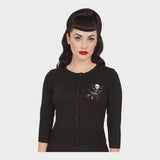 Pinky Star - Ghoulish Girl Flash Cardigan-Cardigan-Glitz Glam and Rebellion GGR Pinup, Retro, and Rockabilly Fashions