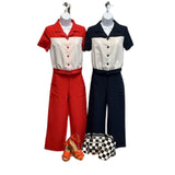 Star Struck Clothing 1940s Reproduction Culottes- Red-Pants-Glitz Glam and Rebellion GGR Pinup, Retro, and Rockabilly Fashions