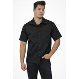 Hemet Men's Caferacer Work Shirt in Black-Men's Shirts-Glitz Glam and Rebellion GGR Pinup, Retro, and Rockabilly Fashions