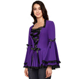 Calliope Lace Corset Top in Purple-Top-Glitz Glam and Rebellion GGR Pinup, Retro, and Rockabilly Fashions