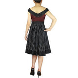 Dotty Dream Dress in Burgundy-Dress-Glitz Glam and Rebellion GGR Pinup, Retro, and Rockabilly Fashions