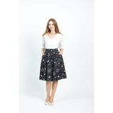 Eva Rose Swing Skirt in Lunar Sky Print-Skirts-Glitz Glam and Rebellion GGR Pinup, Retro, and Rockabilly Fashions