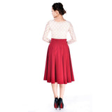 Rockabilly Swing Skirt in Red-Skirts-Glitz Glam and Rebellion GGR Pinup, Retro, and Rockabilly Fashions