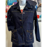 Star Struck Clothing Midge Jean Jacket in Blue Denim-Jacket-Glitz Glam and Rebellion GGR Pinup, Retro, and Rockabilly Fashions