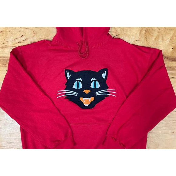 Bettie Cat Red Hoodie-Hoodie-Glitz Glam and Rebellion GGR Pinup, Retro, and Rockabilly Fashions