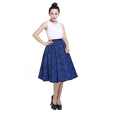 Twyla Twirl Skirt in Blue-Skirts-Glitz Glam and Rebellion GGR Pinup, Retro, and Rockabilly Fashions