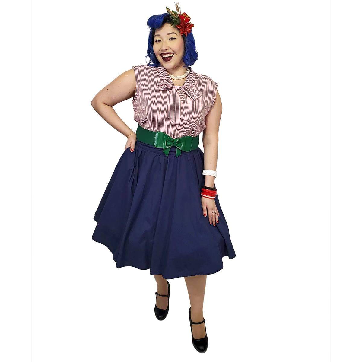 Pinup Skirt in Navy – Glitz Glam and Rebellion