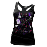 Pinky Star Tank Top - Ghoulie Girl-Tank Top-Glitz Glam and Rebellion GGR Pinup, Retro, and Rockabilly Fashions