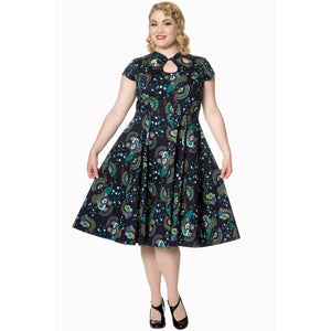 Banned Proud Peacock Cut Out Dress-Apparel & Accessories-Glitz Glam and Rebellion GGR Pinup, Retro, and Rockabilly Fashions