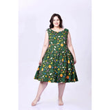 Miss Lulo Lily Holiday Town Swing Dress-Dress-Glitz Glam and Rebellion GGR Pinup, Retro, and Rockabilly Fashions