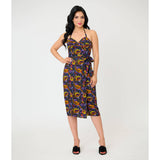 Unique Vintage Carnivorous Plants Leilani Sarong Dress: XL/14-16
