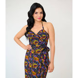 Unique Vintage Carnivorous Plants Leilani Sarong Dress: XL/14-16