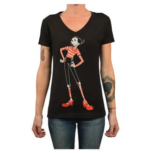 Black Market Art Company Olive - Women's Vneck T-Shirt-Apparel & Accessories-Glitz Glam and Rebellion GGR Pinup, Retro, and Rockabilly Fashions