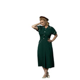 Rock N Romance Lucille Sweetheart Dress & Bolero Set Green & Ivory-Apparel & Accessories-Glitz Glam and Rebellion GGR Pinup, Retro, and Rockabilly Fashions
