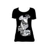 Poison Paradise - Women's Loose Neck Tee T-Shirt-Apparel & Accessories-Glitz Glam and Rebellion GGR Pinup, Retro, and Rockabilly Fashions