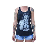 Lil Payasa - Women's Racer Back Tank Top-Apparel & Accessories-Glitz Glam and Rebellion GGR Pinup, Retro, and Rockabilly Fashions
