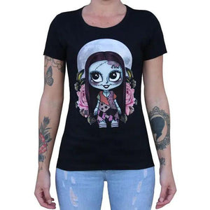 Black Market Art Company Lil Sally - Women's Loose Neck T-Shirt-Apparel & Accessories-Glitz Glam and Rebellion GGR Pinup, Retro, and Rockabilly Fashions