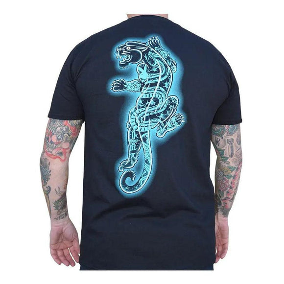 Black Market Art Company Tattooed Panther - Men'S T-Shirt-Apparel & Accessories-Glitz Glam and Rebellion GGR Pinup, Retro, and Rockabilly Fashions