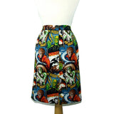 Hemet Hollywood Horror Monsters Pencil Skirt-Apparel & Accessories-Glitz Glam and Rebellion GGR Pinup, Retro, and Rockabilly Fashions
