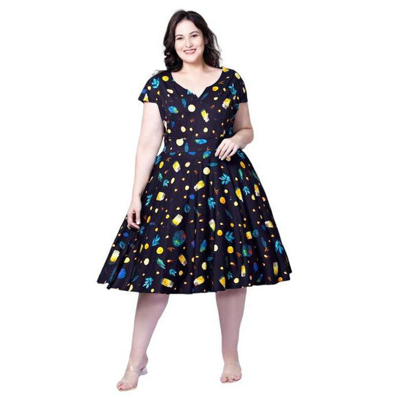 Miss Lulo Laura Camp Fire Dress-Apparel & Accessories-Glitz Glam and Rebellion GGR Pinup, Retro, and Rockabilly Fashions