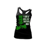 Pinky Star Tank Top - I Like A Well Put Together Man Frankenstein Monster-Tank Top-Glitz Glam and Rebellion GGR Pinup, Retro, and Rockabilly Fashions