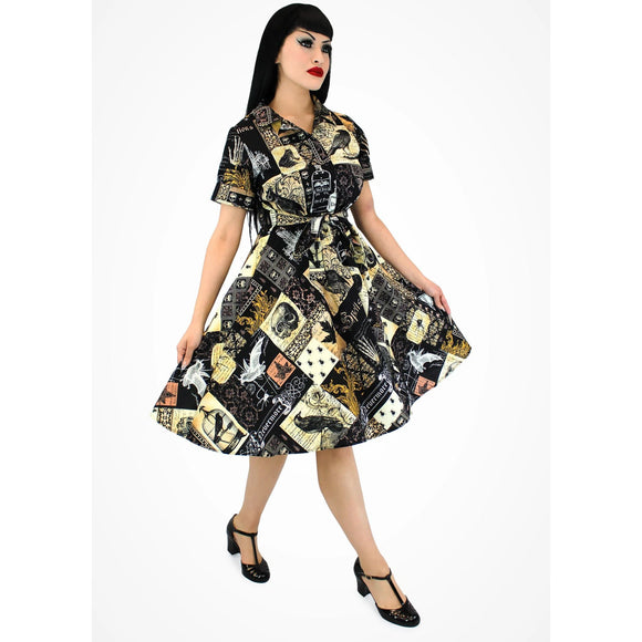 Edgar Allan Poe Rockabilly Circle Dress by Hemet Glitz Glam and Rebellion Edgar Allan Poe Rockabilly Circle Dress by Hemet Glitz Glam and Rebellion