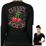 Pinky Star - Cherry Bomb Cardigan-Cardigan-Glitz Glam and Rebellion GGR Pinup, Retro, and Rockabilly Fashions
