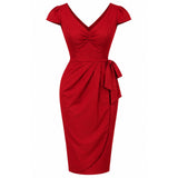 Candow Bombshell Wiggle Dress – Red Hot-Dress-Glitz Glam and Rebellion GGR Pinup, Retro, and Rockabilly Fashions