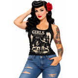 Pinky Star Tank Top - Girls Night Out-Tank Top-Glitz Glam and Rebellion GGR Pinup, Retro, and Rockabilly Fashions