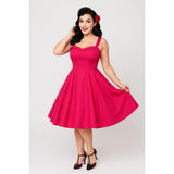 Hemet Sweetheart Swing Dress in Hot Pink-Dress-Glitz Glam and Rebellion GGR Pinup, Retro, and Rockabilly Fashions