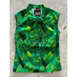 Leaves Bow Top-Shirts & Tops-Glitz Glam and Rebellion GGR Pinup, Retro, and Rockabilly Fashions