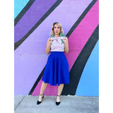 Charlotte Nova Skirt in Blue-Skirts-Glitz Glam and Rebellion GGR Pinup, Retro, and Rockabilly Fashions