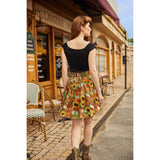 Sunflower & Pumpkin Skater Skirt-Skirts-Glitz Glam and Rebellion GGR Pinup, Retro, and Rockabilly Fashions