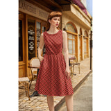 Plaid Vintage Dress-Dresses-Glitz Glam and Rebellion GGR Pinup, Retro, and Rockabilly Fashions