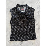 Glow in the Dark Moons & Stars Bow Top-Shirts & Tops-Glitz Glam and Rebellion GGR Pinup, Retro, and Rockabilly Fashions