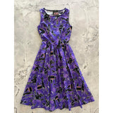 Glow in the Dark Witches Midi Dress-Dresses-Glitz Glam and Rebellion GGR Pinup, Retro, and Rockabilly Fashions