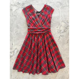 Red Plaid Greta Dress-Dresses-Glitz Glam and Rebellion GGR Pinup, Retro, and Rockabilly Fashions
