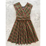 Green Plaid Greta Dress-Dresses-Glitz Glam and Rebellion GGR Pinup, Retro, and Rockabilly Fashions