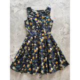 Elizabeth Dress in Rose Floral-Dresses-Glitz Glam and Rebellion GGR Pinup, Retro, and Rockabilly Fashions