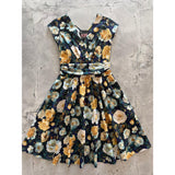 Midnight Floral Greta Dress-Dresses-Glitz Glam and Rebellion GGR Pinup, Retro, and Rockabilly Fashions