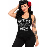 Pinky Star Tank Top - Bite Me Meow-Tank Top-Glitz Glam and Rebellion GGR Pinup, Retro, and Rockabilly Fashions