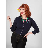 Collectif Lucy Flamingo Palm Cardigan-Apparel & Accessories-Glitz Glam and Rebellion GGR Pinup, Retro, and Rockabilly Fashions