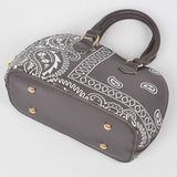 Bandana Print Handle Bag-Glitz Glam and Rebellion GGR Pinup, Retro, and Rockabilly Fashions